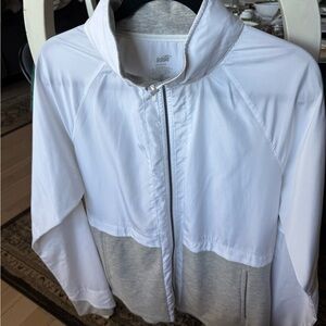 White and Gray Women's Jacket